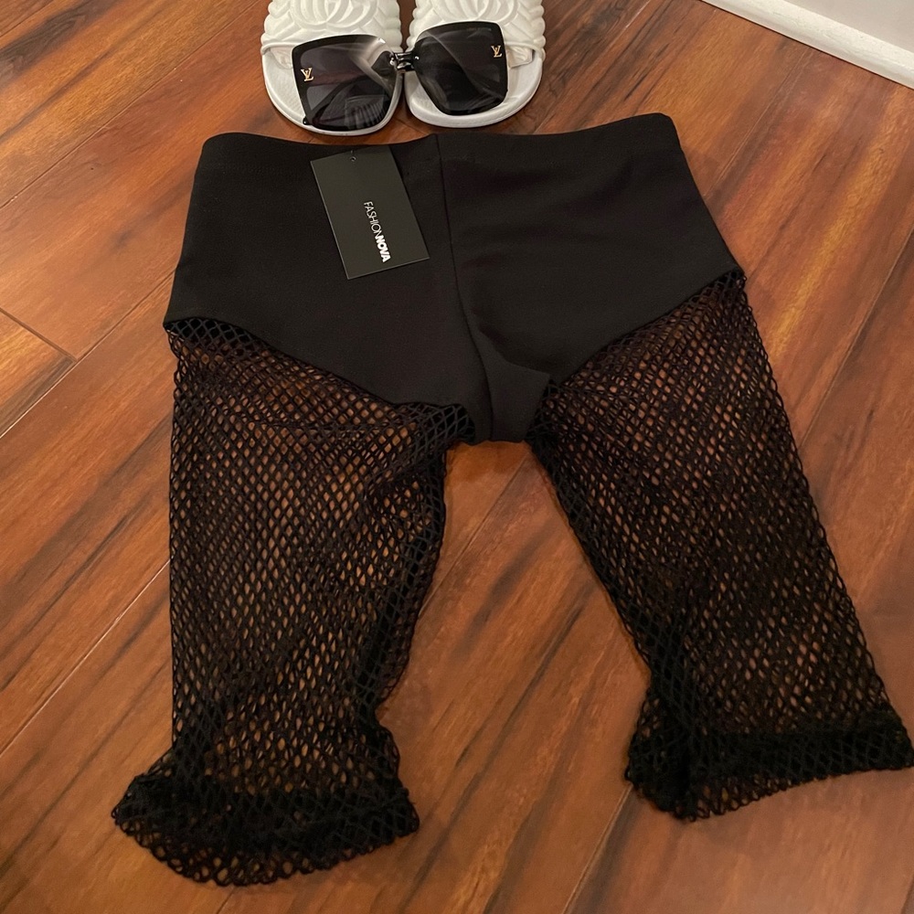 Brand new net biker shorts